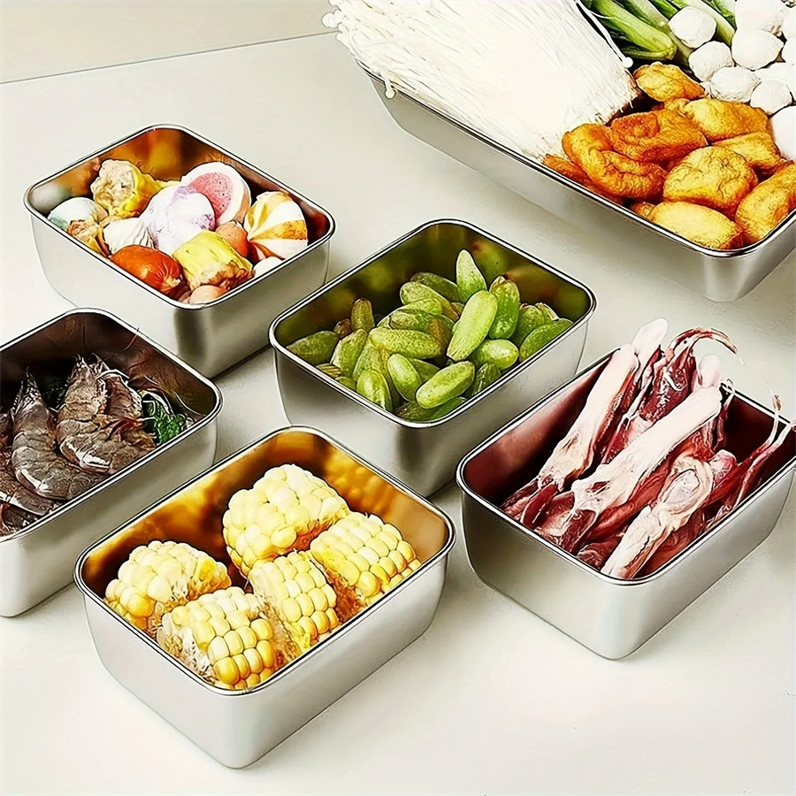 1/3/5pcs Stainless Steel Food  - Food Storage Method บทวิจารณ์และราคา
