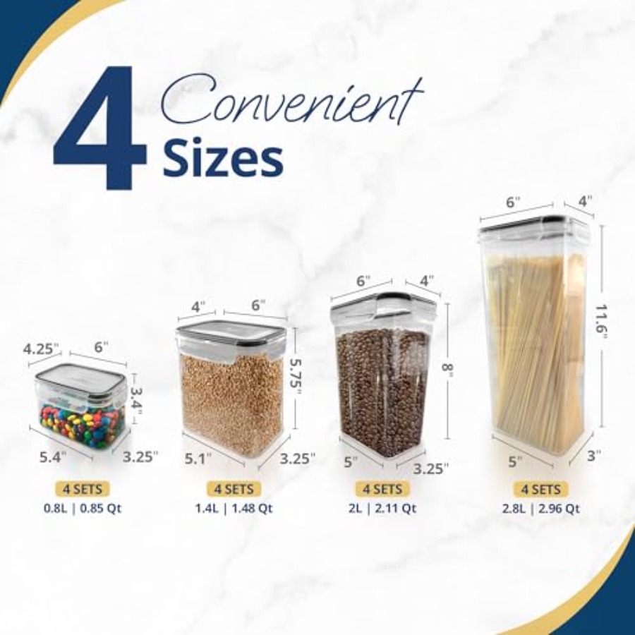 Airtight Food Storage Containe - Food Storage Plastic Containers With Lids บทวิจารณ์และราคา