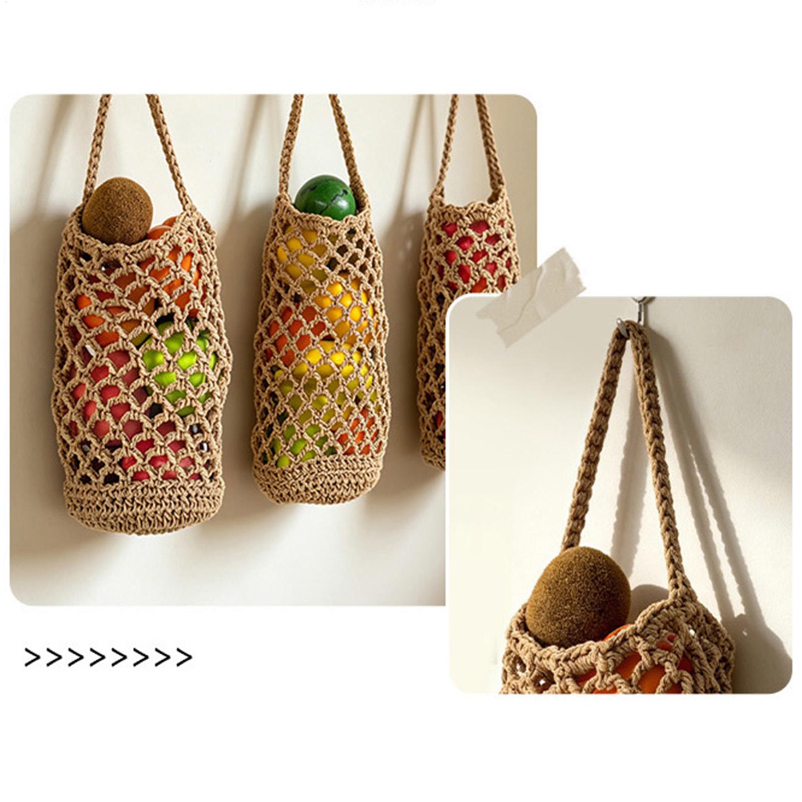 Boho Hand Woven Vegetable Stor - Produce Bag Reusable Mesh บทวิจารณ์และราคา