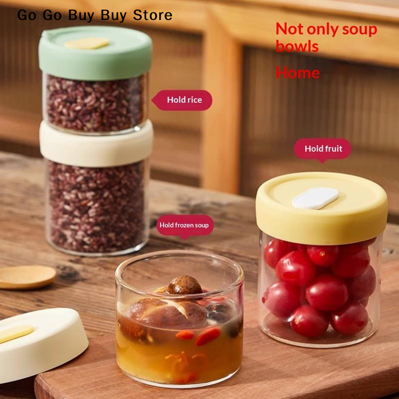 【ST】1Pc 240/400ML Glass Food S - Food Storage With Glass Lids บทวิจารณ์และราคา