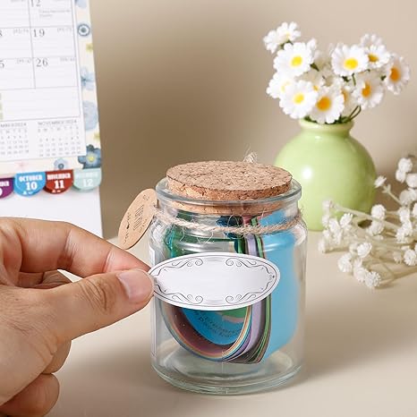 Oval Labels Blank Stickers Foo - Food Storage Jar Labels บทวิจารณ์และราคา