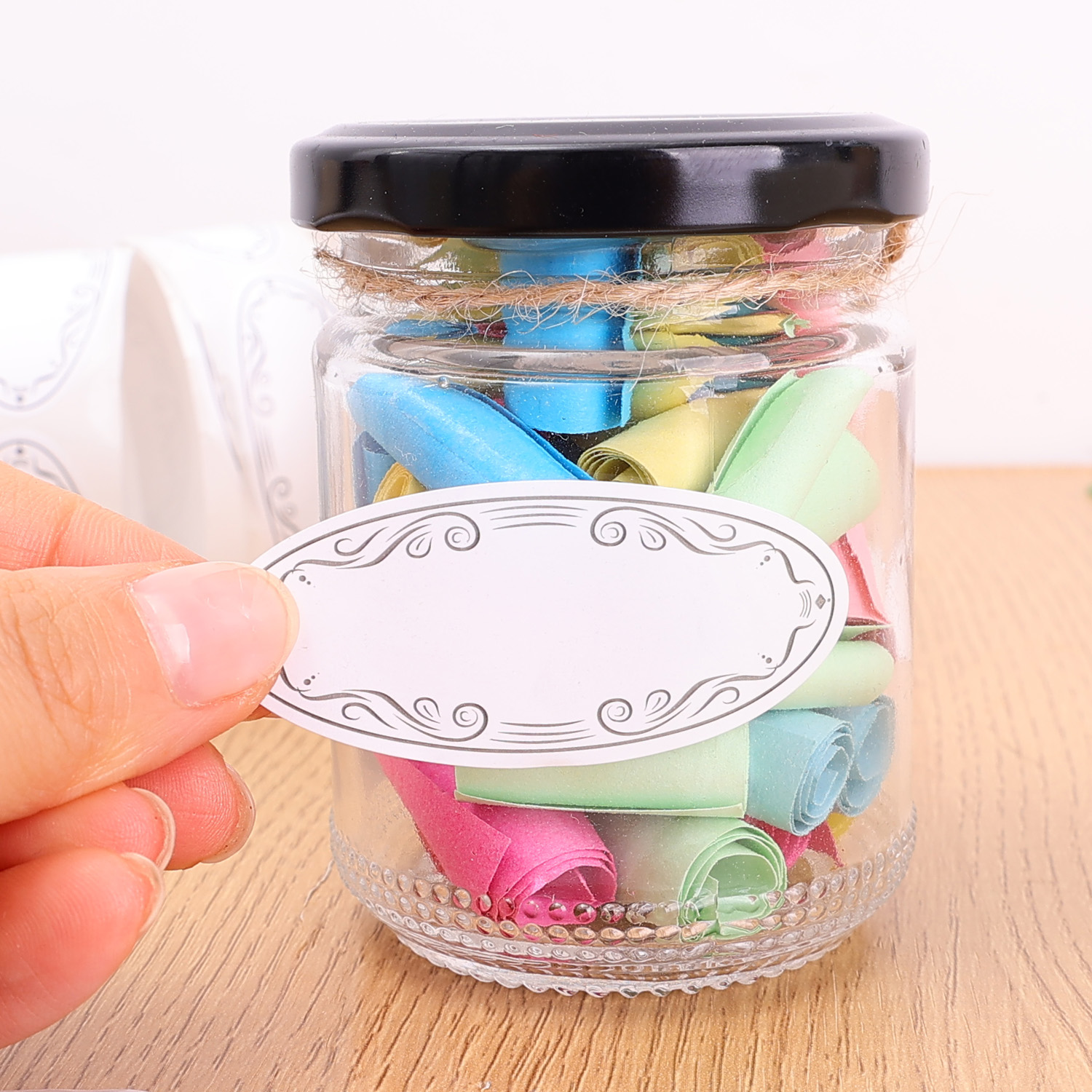 Oval Labels Blank Stickers Foo - Food Storage Jar Labels บทวิจารณ์และราคา
