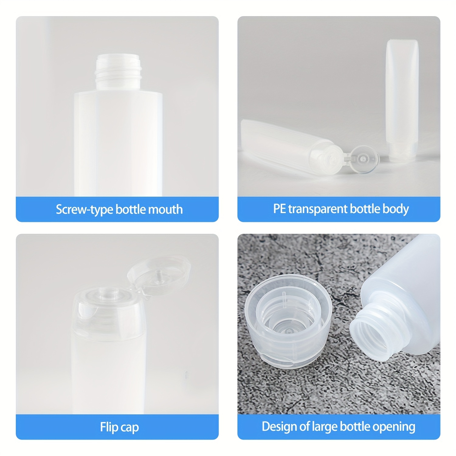 10pcs 30/50ml Empty Refillable - Condiment Squeeze Bottle บทวิจารณ์และราคา